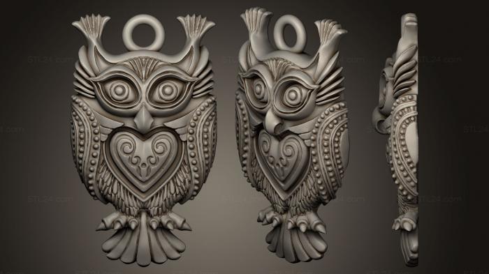 Jewelry (Owl, JVLR_0168) 3D models for cnc